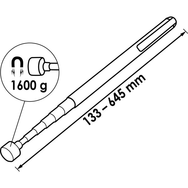 Vigor Telescope Magnetic Pick-up Tool V1741 645mm