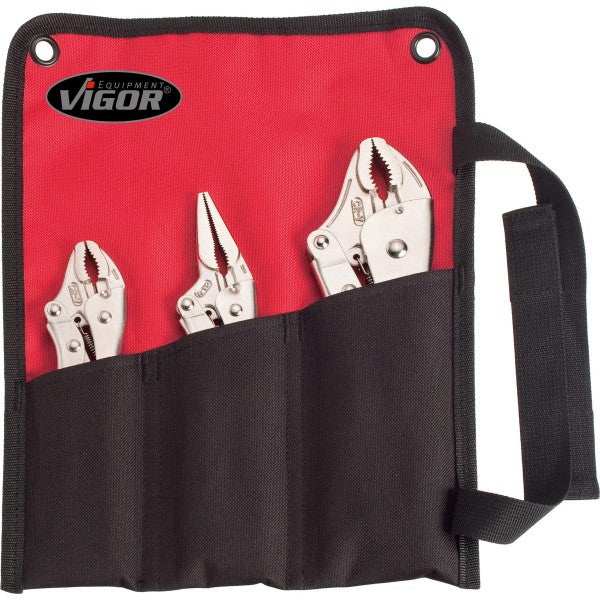 Vigor 3 Pce Grip Pliers Set V1808