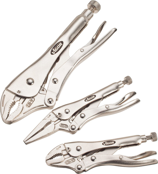 Vigor 3 Pce Grip Pliers Set V1808