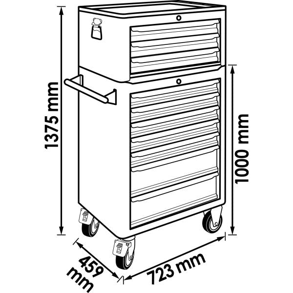 Vigor Tool Trolley Series L with Tool Chest - Empty V1970