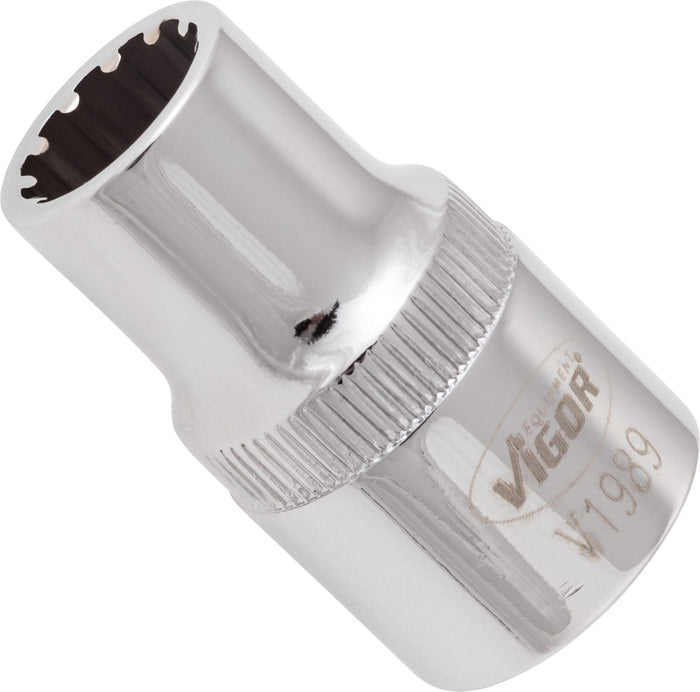 Vigor 1/2in Drive 11mm Socket with Multi-Purpose Profile V1989