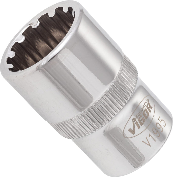 Vigor 1/2in Drive 17mm Socket with Multi-Purpose Profile V1995