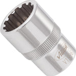 Vigor 1/2in Drive 18mm Socket with Multi-Purpose Profile V1996