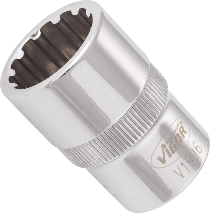 Vigor 1/2in Drive 18mm Socket with Multi-Purpose Profile V1996