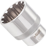 Vigor 1/2in Drive 27mm Socket with Multi-Purpose Profile V2002