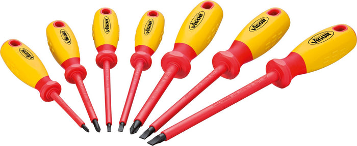 Vigor VDE 7 Pce Phillips & Slotted Screwdriver Set V2027