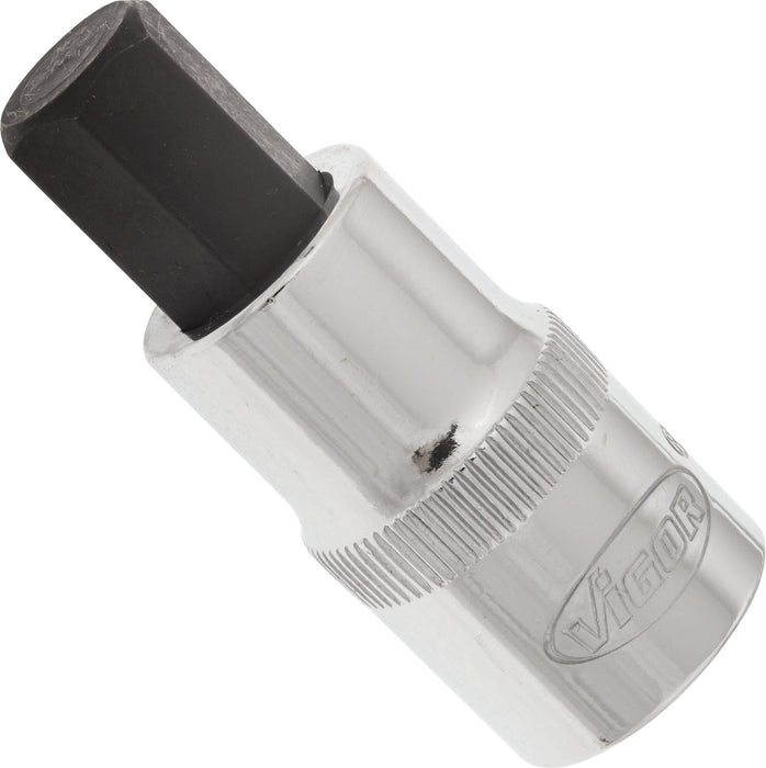 Vigor 1/2in Drive Hex Socket Bit V2106 12mm
