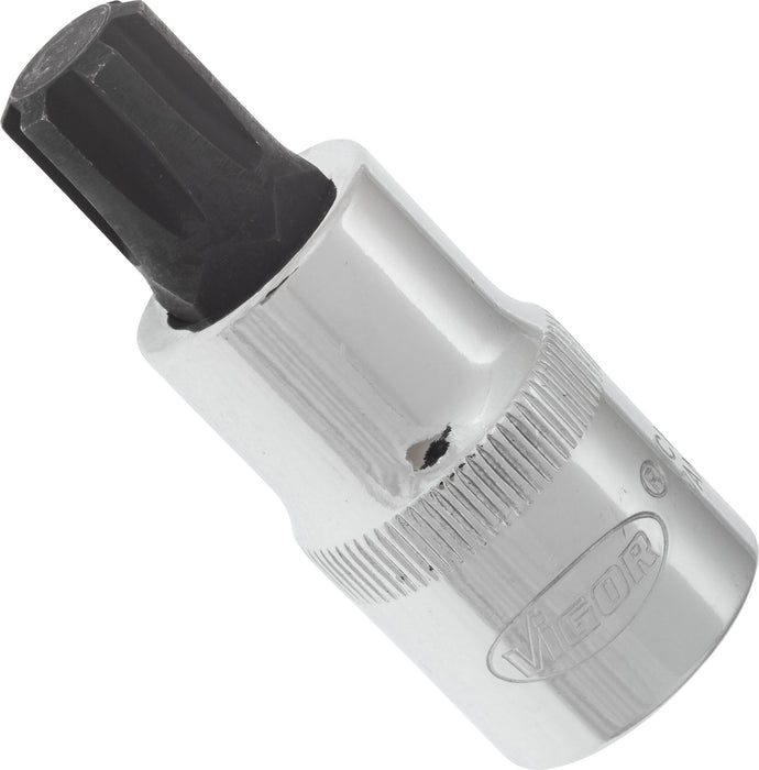 Vigor 1/2in Drive Ribe Socket Bit V2208 M12