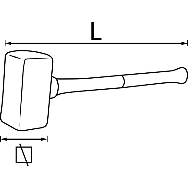 Vigor 5kg Rubber Hammer V2234