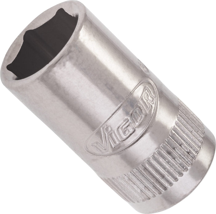 Vigor 1/4in Drive 6 Point Socket V2421N 9mm