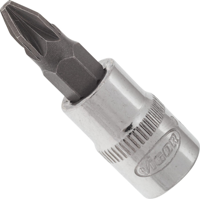 Vigor 1/4in Drive Pozi Socket Bit V2440N PZ2