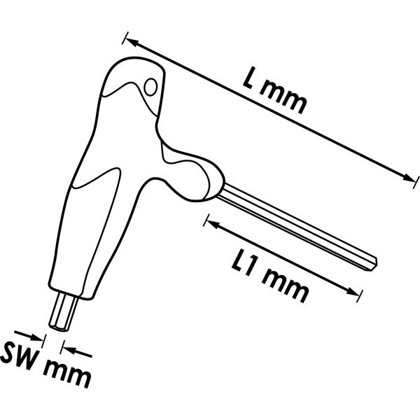 Vigor Hexagon T-handle Screwdriver V2505 5mm