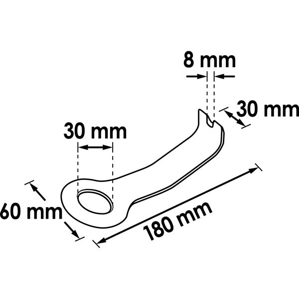 Vigor Release Lever and Clip Release with Traction Eyelet V2492 30mm