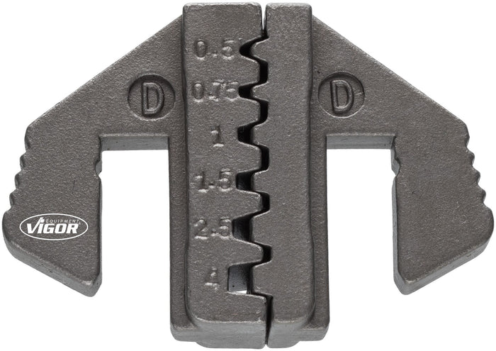 Vigor Crimping Socket D: for Wire End Sleeves With or Without Collar from 0.5-4.0mm 2 V2499-D