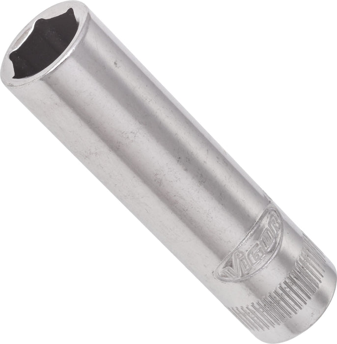 Vigor 1/4in Drive 6 Point Deep Socket V2538N 9mm