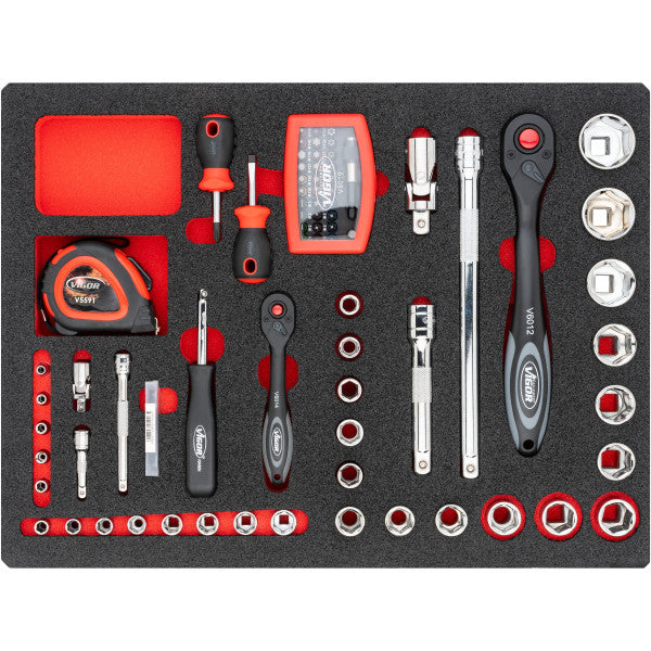 Vigor 143 Piece Tool Case Universal Tool Kit V2542