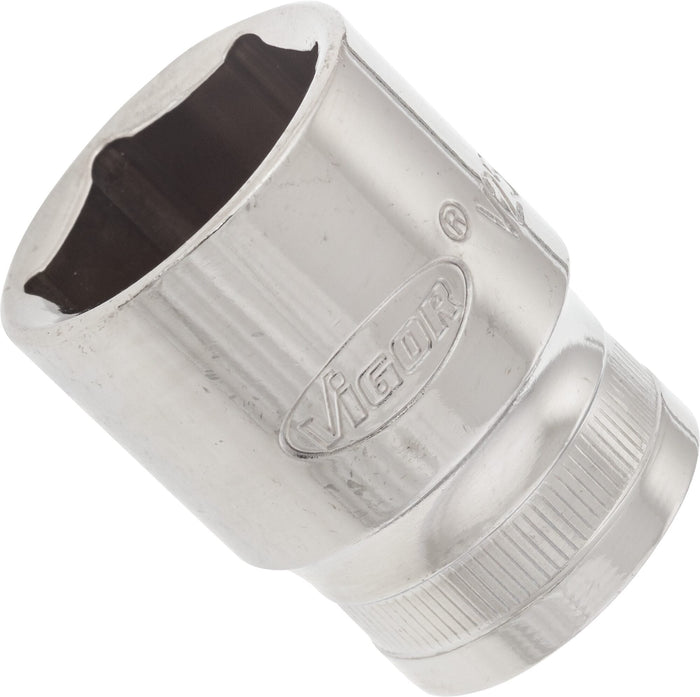Vigor 1/2in Drive 6 Point Socket V2568N 22mm