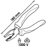 Vigor VDE Combination Pliers V2628 180mm