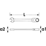 Vigor 10mm Ratcheting Combination Wrench with Hinge V2806