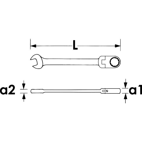Vigor 10mm Ratcheting Combination Wrench with Hinge V2806