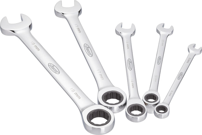 Vigor 5 Pce 12-Point Ratcheting Combination Wrench Set Long V2820