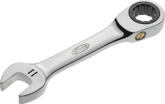Vigor 11mm Ratcheting Combination Wrench Short 12 Point Profile V2825