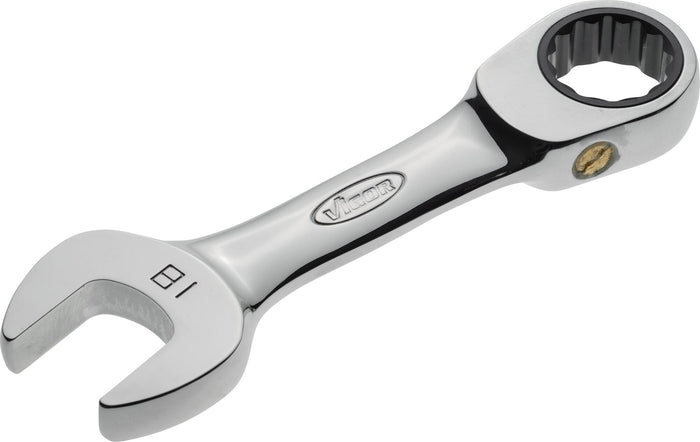 Vigor 18mm Ratcheting Combination Wrench Short 12 Point Profile V2832
