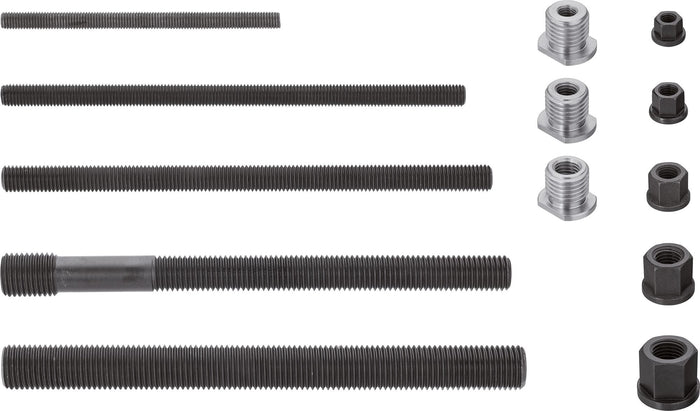 Vigor 13 Piece Set of Drawbars, Flange Nuts and Adapters V3207