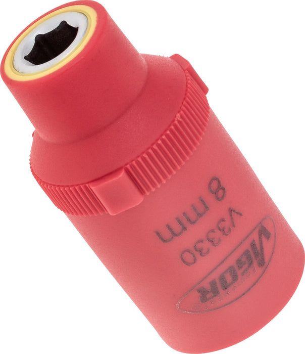 Vigor VDE 1/2in Drive Hex Socket V3330 8mm