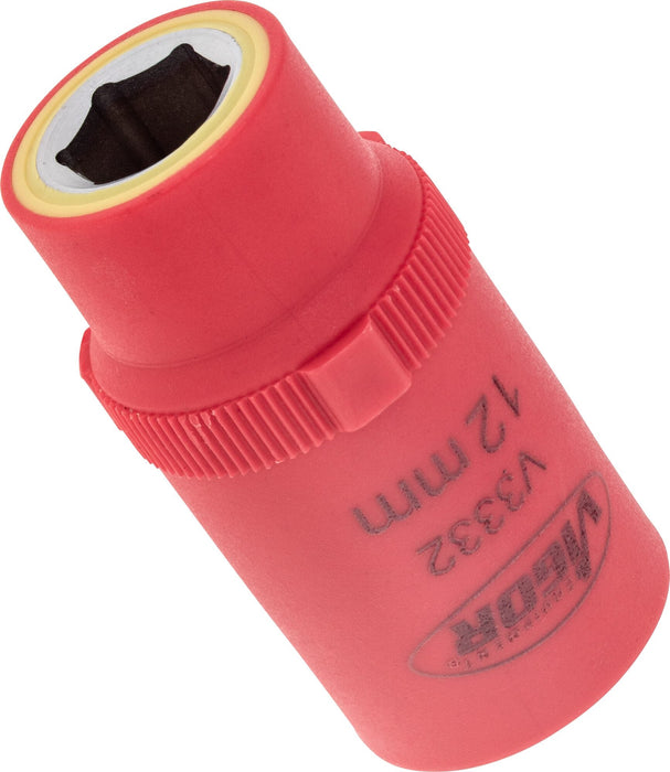 Vigor VDE 1/2in Drive Hex Socket V3332 12mm