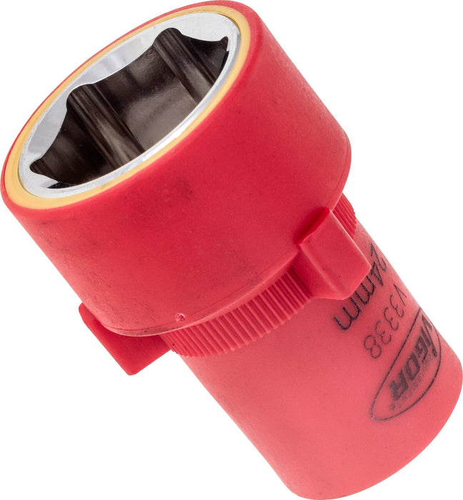 Vigor VDE 1/2in Drive Hex Socket V3338 24mm