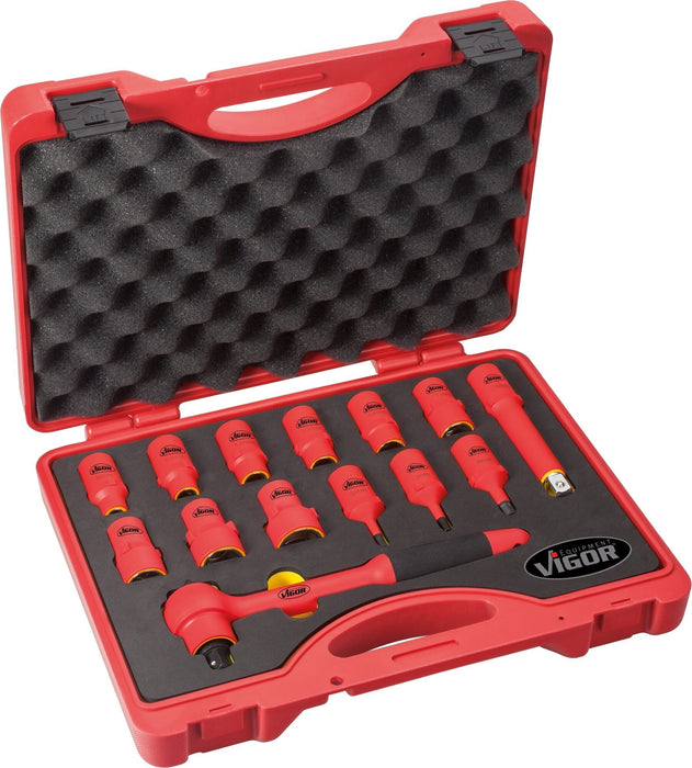 Vigor 14 Pce 1/2in Drive VDE Socket Set V3343