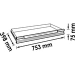 Vigor Drawer Flat 753 x 398 x 75mm for Series XL Series XL Special V4112