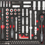 Vigor 172 Piece Socket Tool Set V4188 Modular Insert Tray