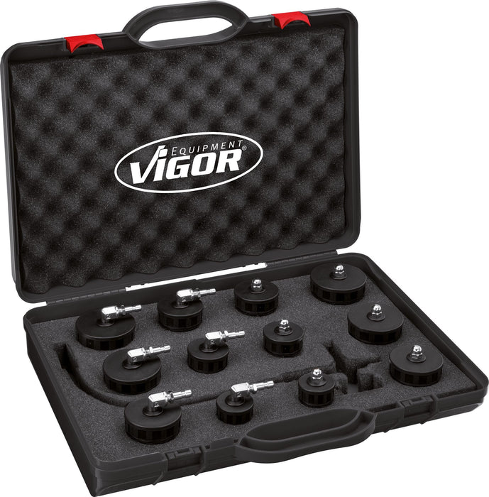 Vigor 12 Pce Turbo System Pressure Tester Set for Click Systems V4192