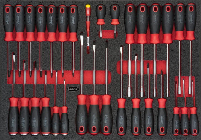 Vigor 32 Pce Screwdriver Set V4230 Modular Insert Tray
