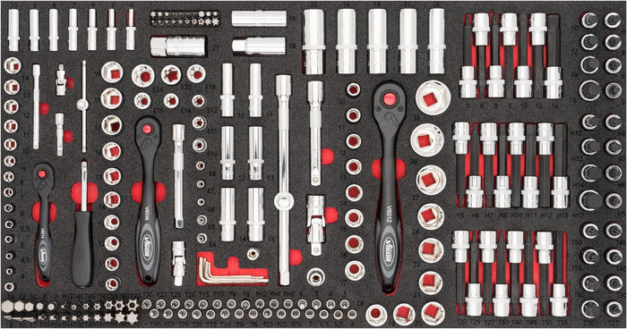 Vigor 219 Piece Socket Tool Set for Series XL V4586 Modular Insert Tray