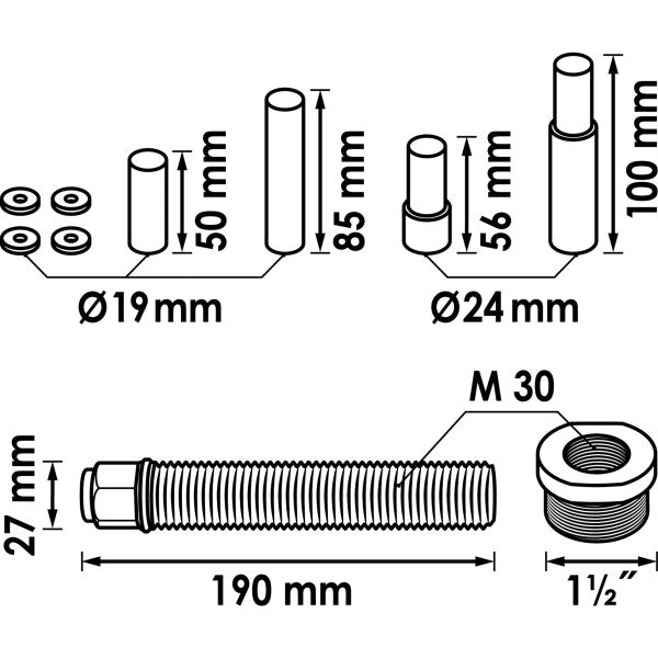 Vigor 10 Piece Pressure Spindle Set Manual V4699
