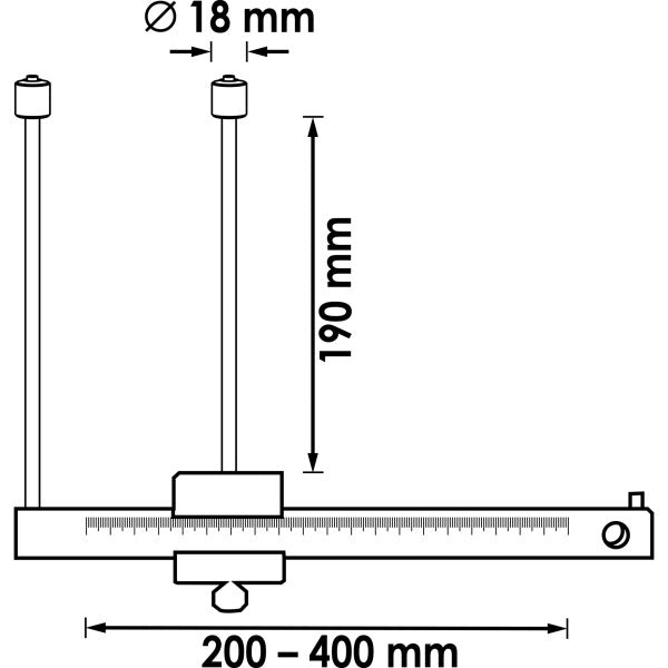 Vigor Calliper Gauge for Brake Discs V4930