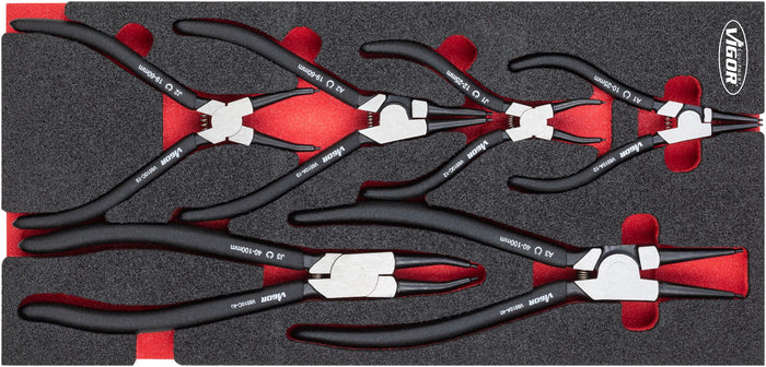 Vigor Pliers Set V4999N Modular Insert Tray