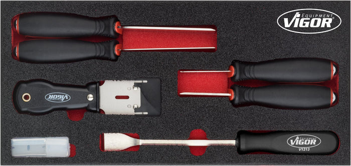 Vigor 16 Pce Scraper Set V5017 Modular Insert Tray