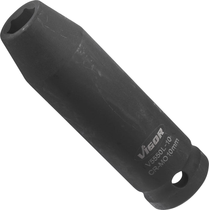Vigor 1/2in Drive 10mm Deep Impact Socket V5550L-10