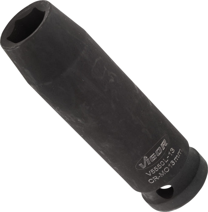 Vigor 1/2in Drive 13mm Deep Impact Socket V5550L-13