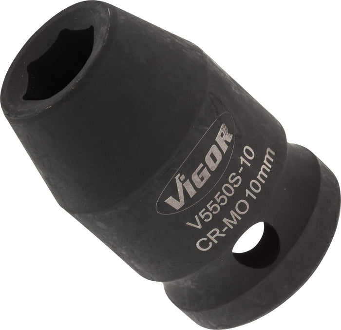 Vigor 1/2in Drive 10mm Impact Socket V5550S-10