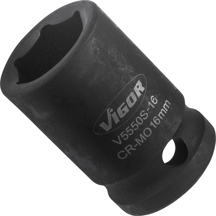 Vigor 1/2in Drive 16mm Impact Socket V5550S-16