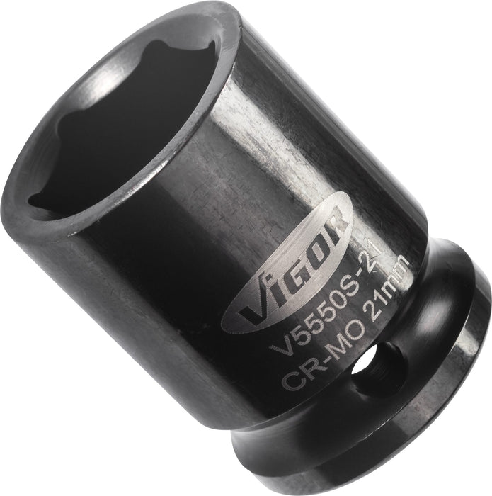 Vigor 1/2in Drive 21mm Impact Socket V5550S-21