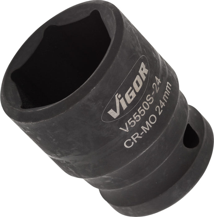 Vigor 1/2in Drive 24mm Impact Socket V5550S-24