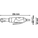 Vigor 3/8in Air Ratchet V6554 236mm