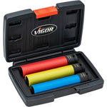 Vigor V5933/3 Impact Socket Set Extra Long 3 Piece