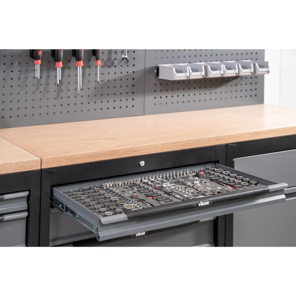 Vigor 172 Piece Socket Tool Set V4188 Modular Insert Tray